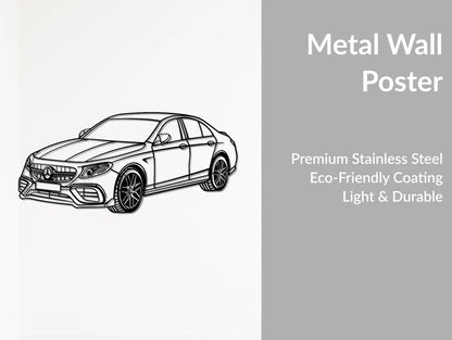 AMG E63 S (W213) - Metal Wall Art - Metal Art