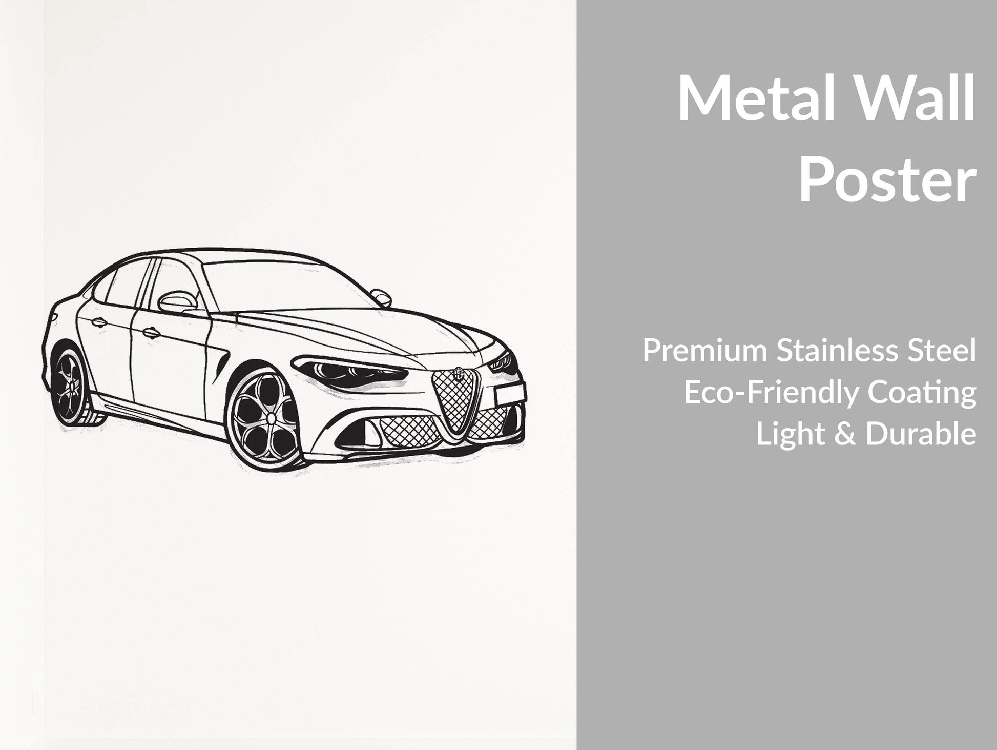 Giulia Quadrifoglio 100th Anniversary - Metal Wall Art - Metal Art
