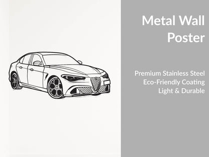 Giulia Quadrifoglio 100th Anniversary - Metal Wall Art - Metal Art