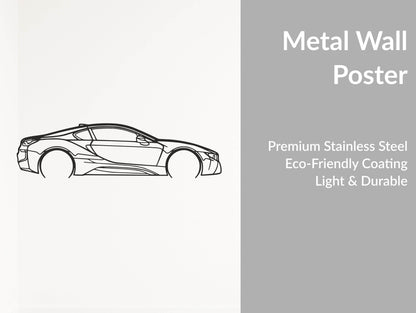 i8 Coupe - Metal Wall Art - Metal Art
