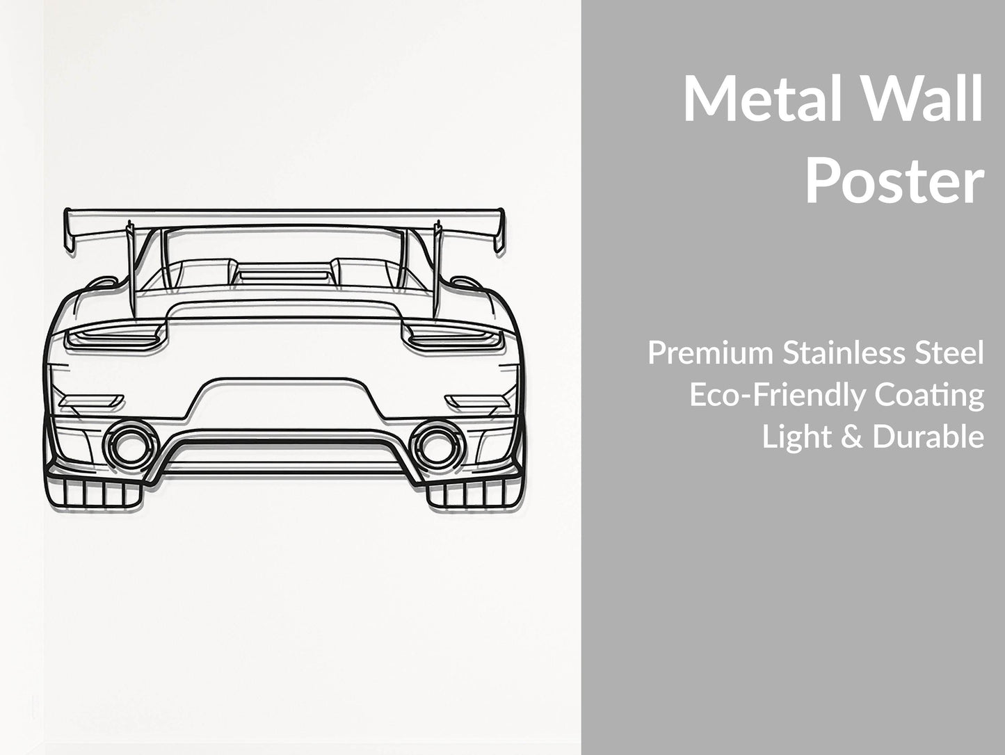 911 GT2 RS Model 991 - Metal Wall Art - Metal Art