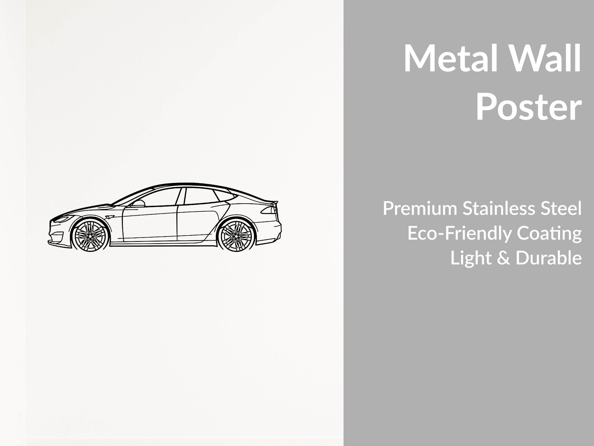 Model S Plaid 2022 - Metal Wall Art - Metal Art