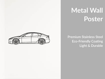 Model S Plaid 2022 - Metal Wall Art - Metal Art