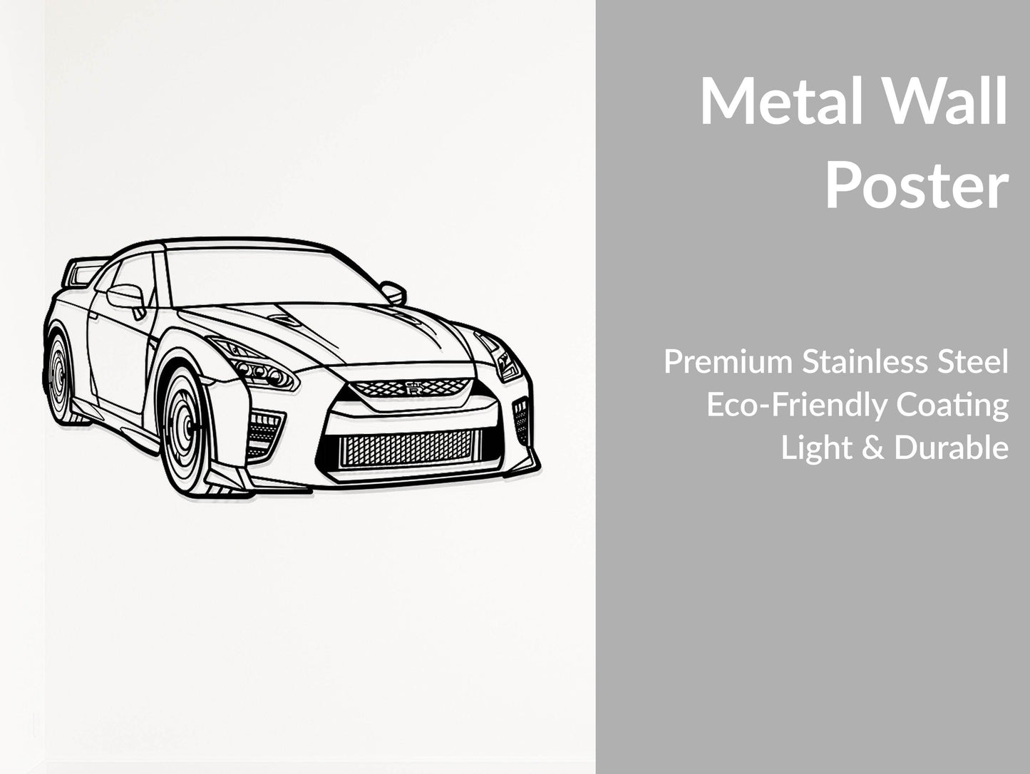 GT-R R35 Perspective - Metal Wall Art - Metal Art