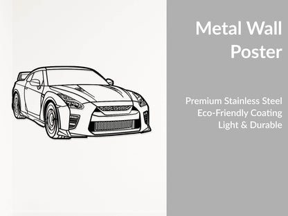 GT-R R35 Perspective - Metal Wall Art - Metal Art