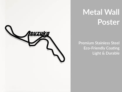 Suzuka Formula 1 Circuit - Metal Wall Art - Metal Art