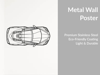 Corvette c8 TOP - Metal Wall Art - Metal Art