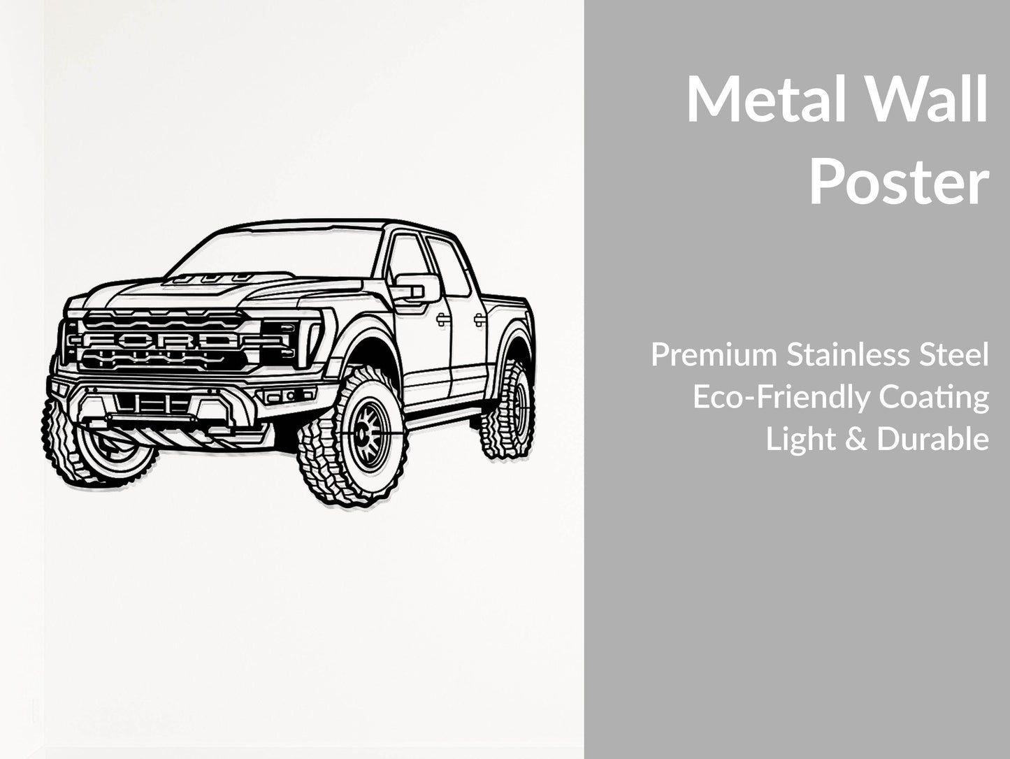 Raptor R Perspective - Metal Wall Art - Metal Art