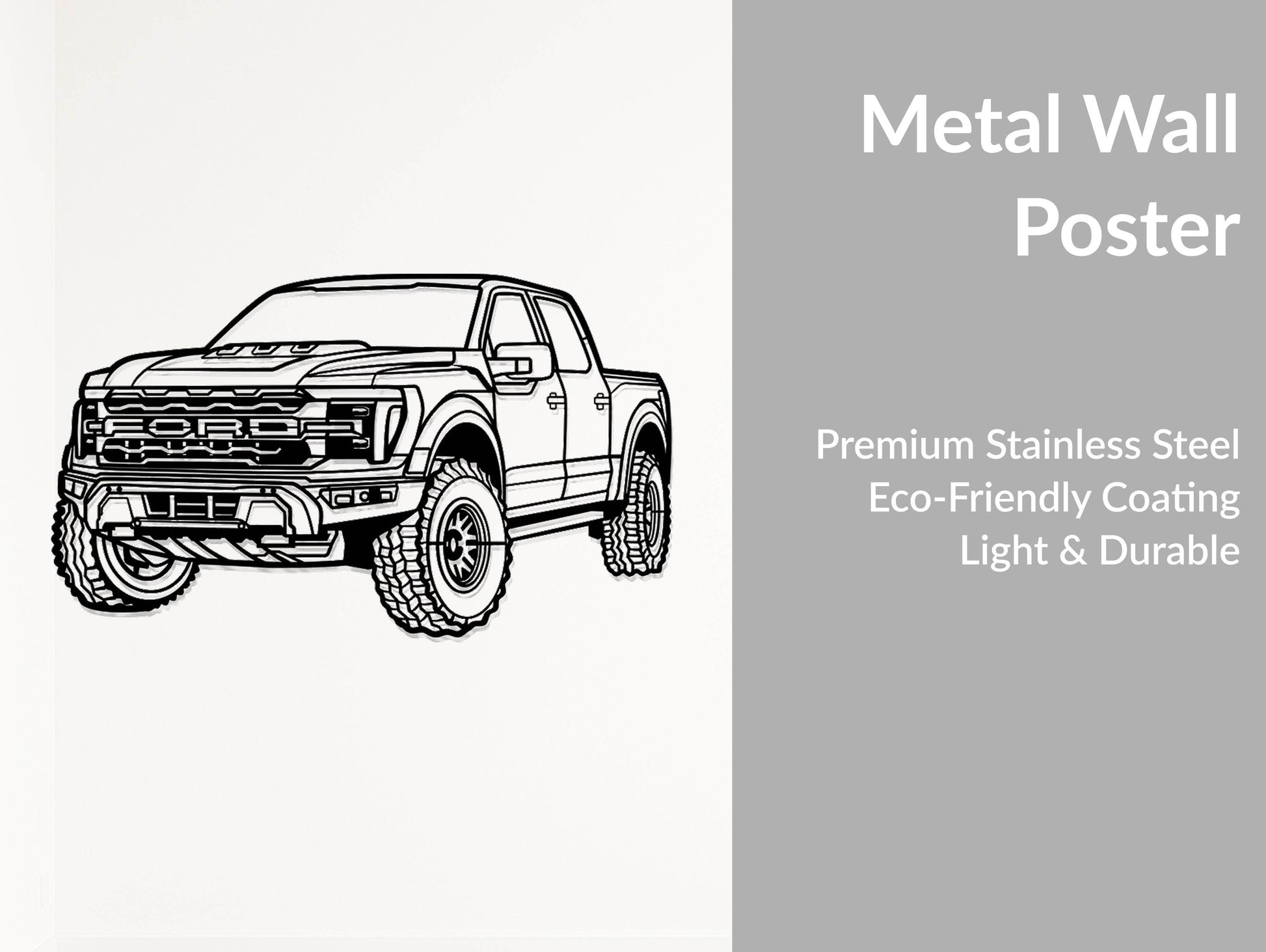 Raptor R Perspective - Metal Wall Art - Metal Art
