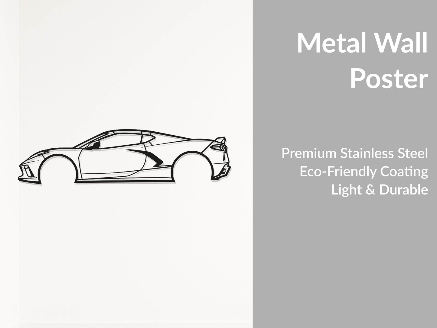 Corvette C8 Stingray - Metal Wall Art - Metal Art