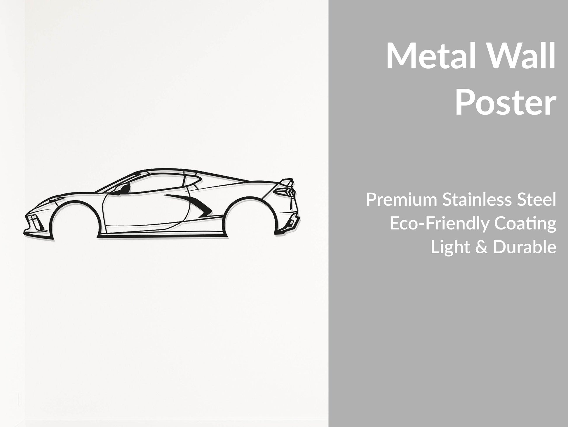 Corvette C8 Stingray - Metal Wall Art - Metal Art