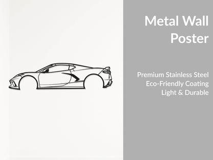 Corvette C8 Stingray - Metal Wall Art - Metal Art