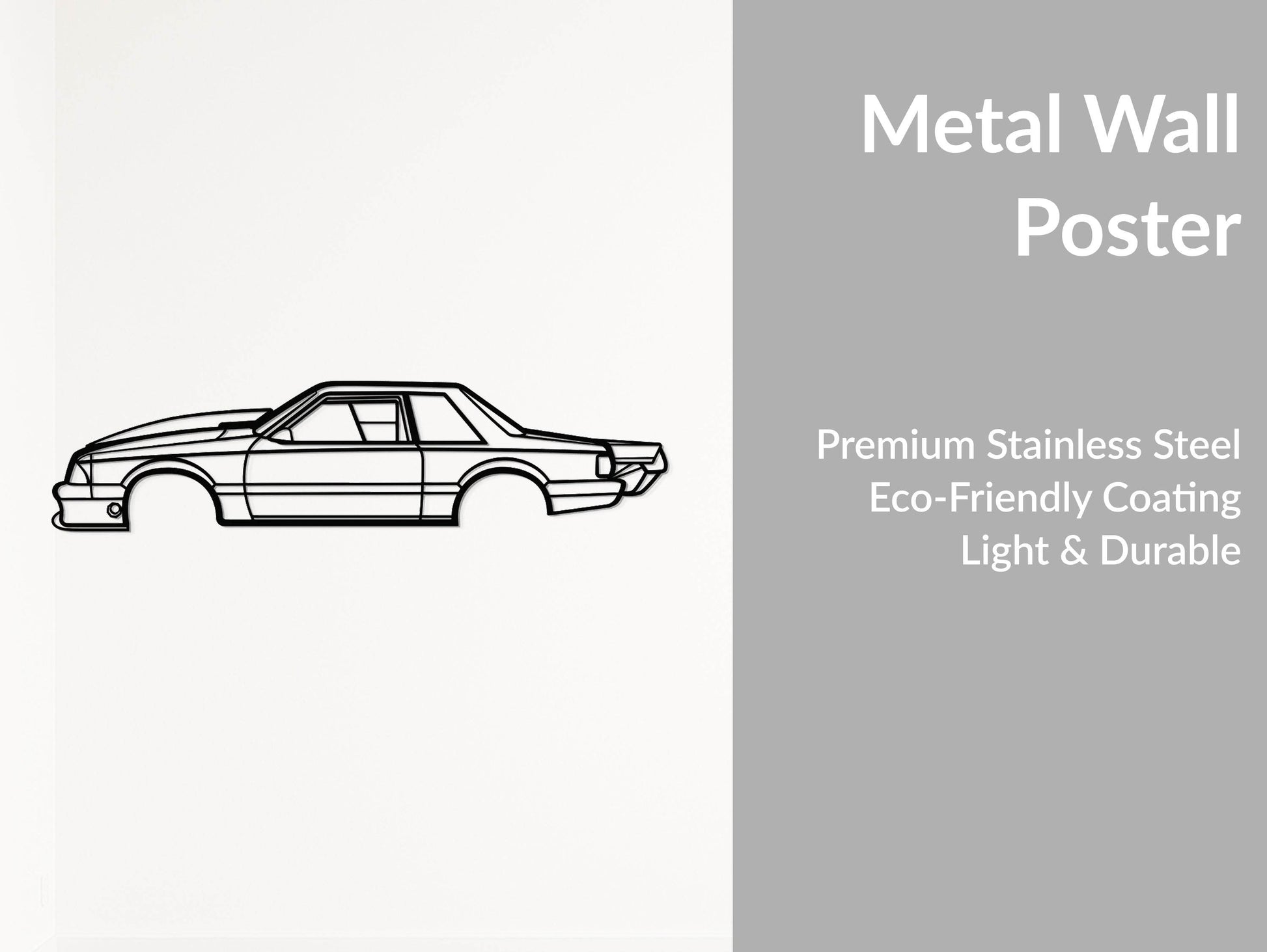 1989 Mustang Foxbody Drag Version - Metal Wall Art - Metal Art