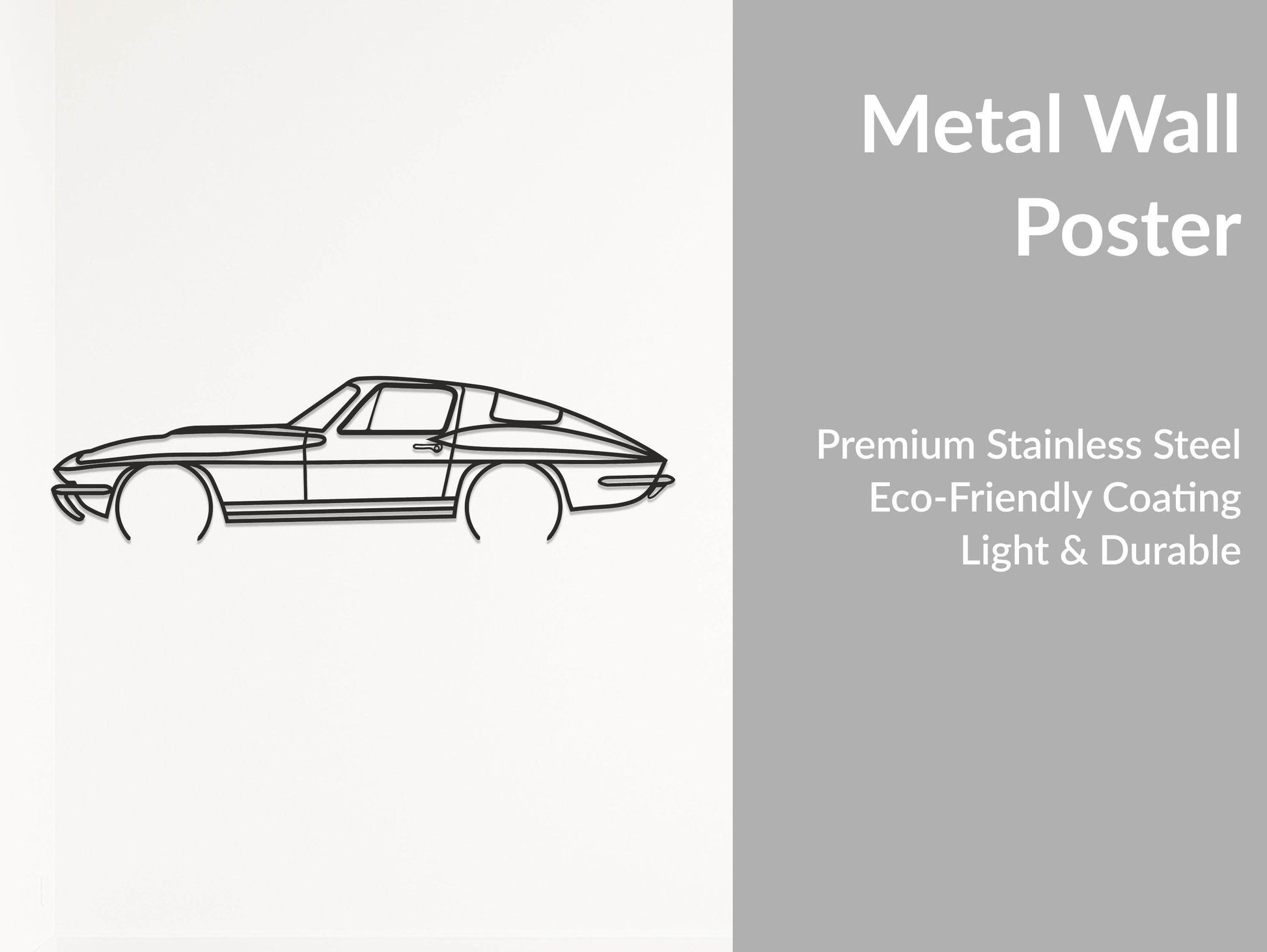 Corvette C2 Sting Ray - Metal Wall Art - Metal Art