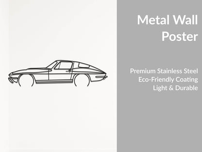 Corvette C2 Sting Ray - Metal Wall Art - Metal Art