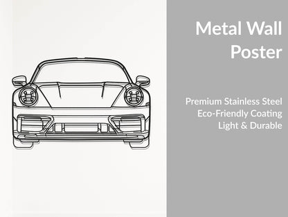 911 Model 992 Front - Metal Wall Art - Metal Art