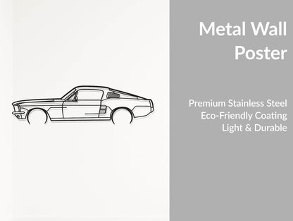 Mustang Fastback - Metal Wall Art - Metal Art