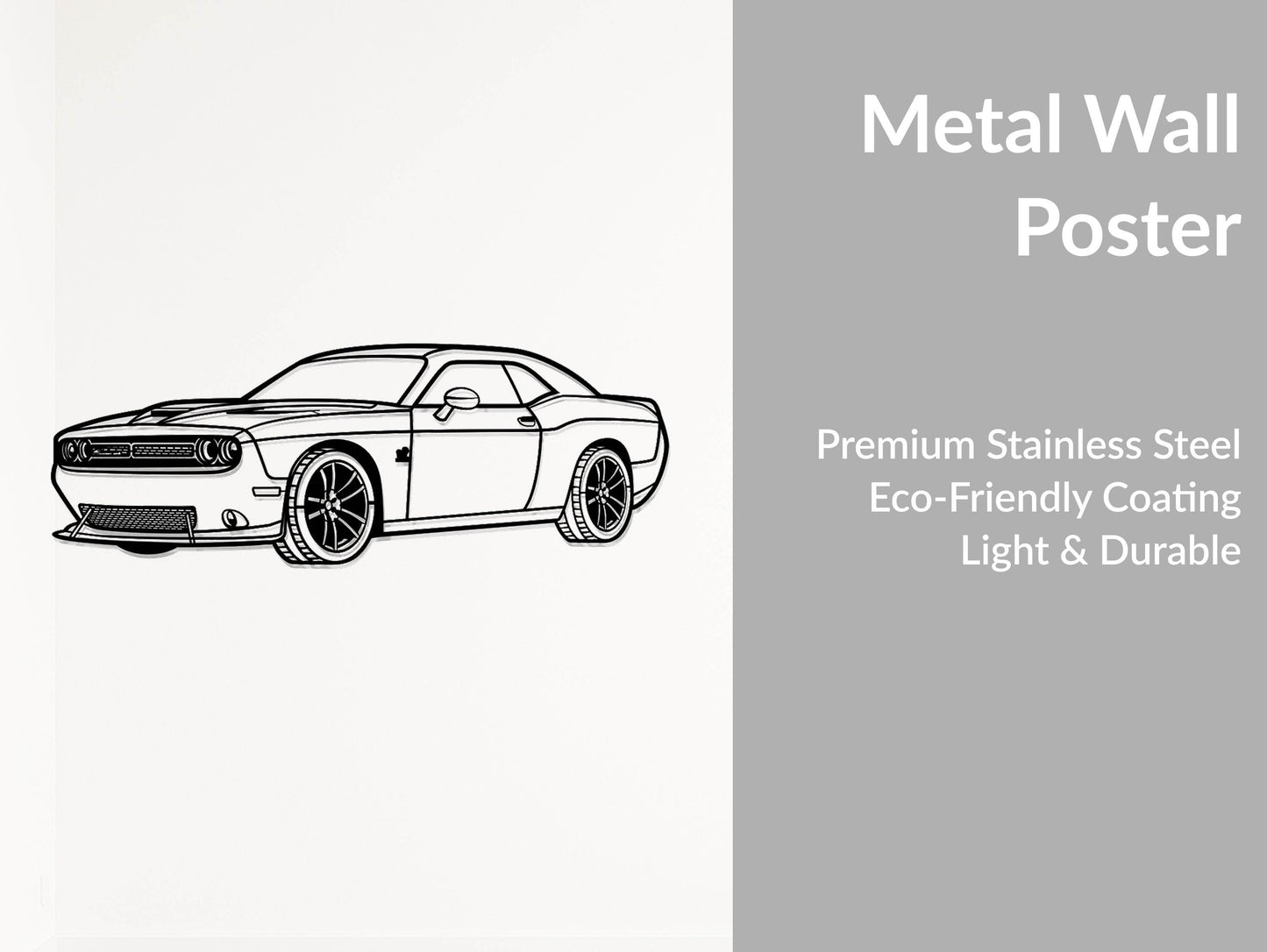 Challenger SRT Perspective - Metal Wall Art - Metal Art