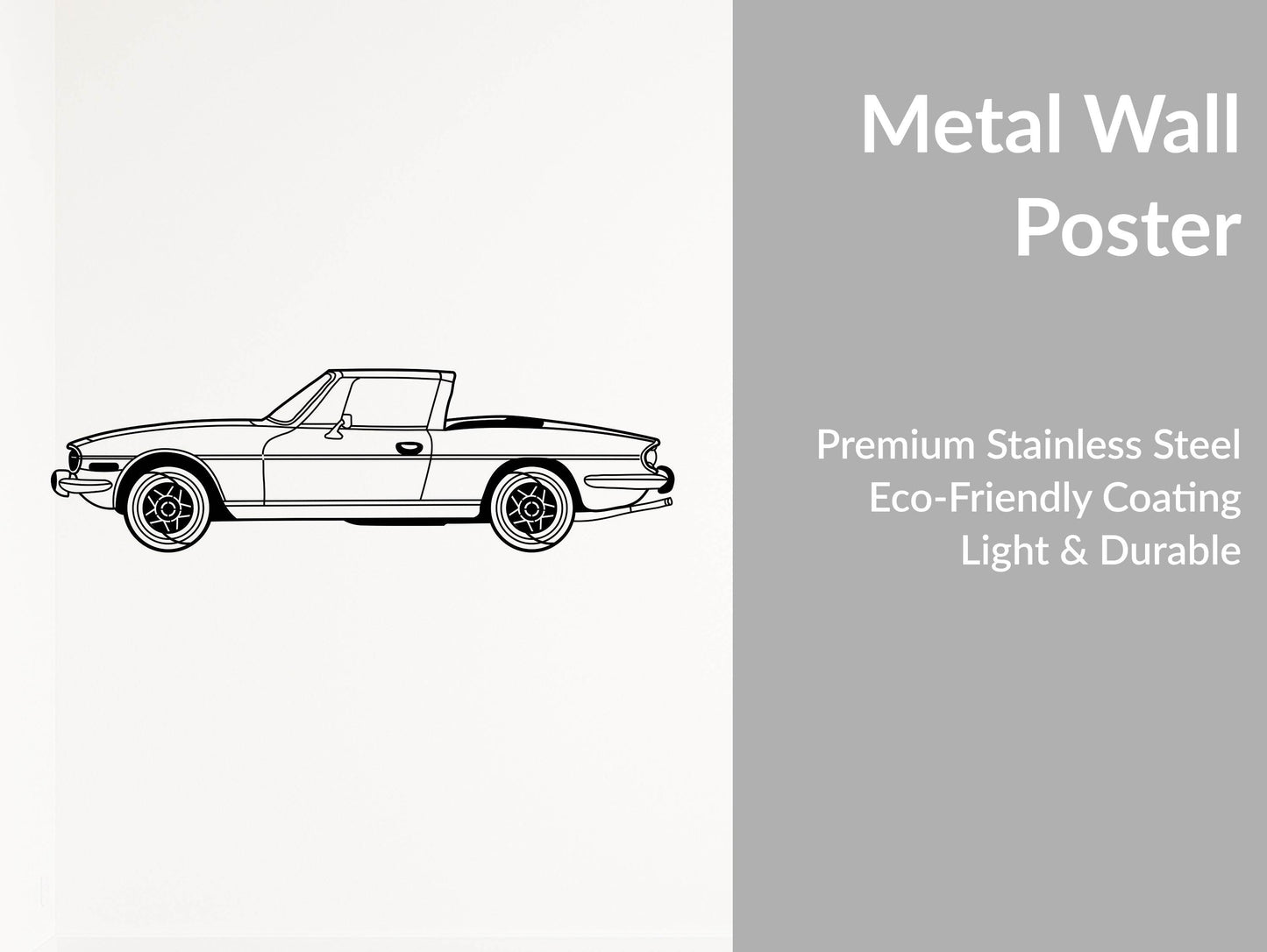 Triumph Stag Side View- Metal Wall Art - Metal Art