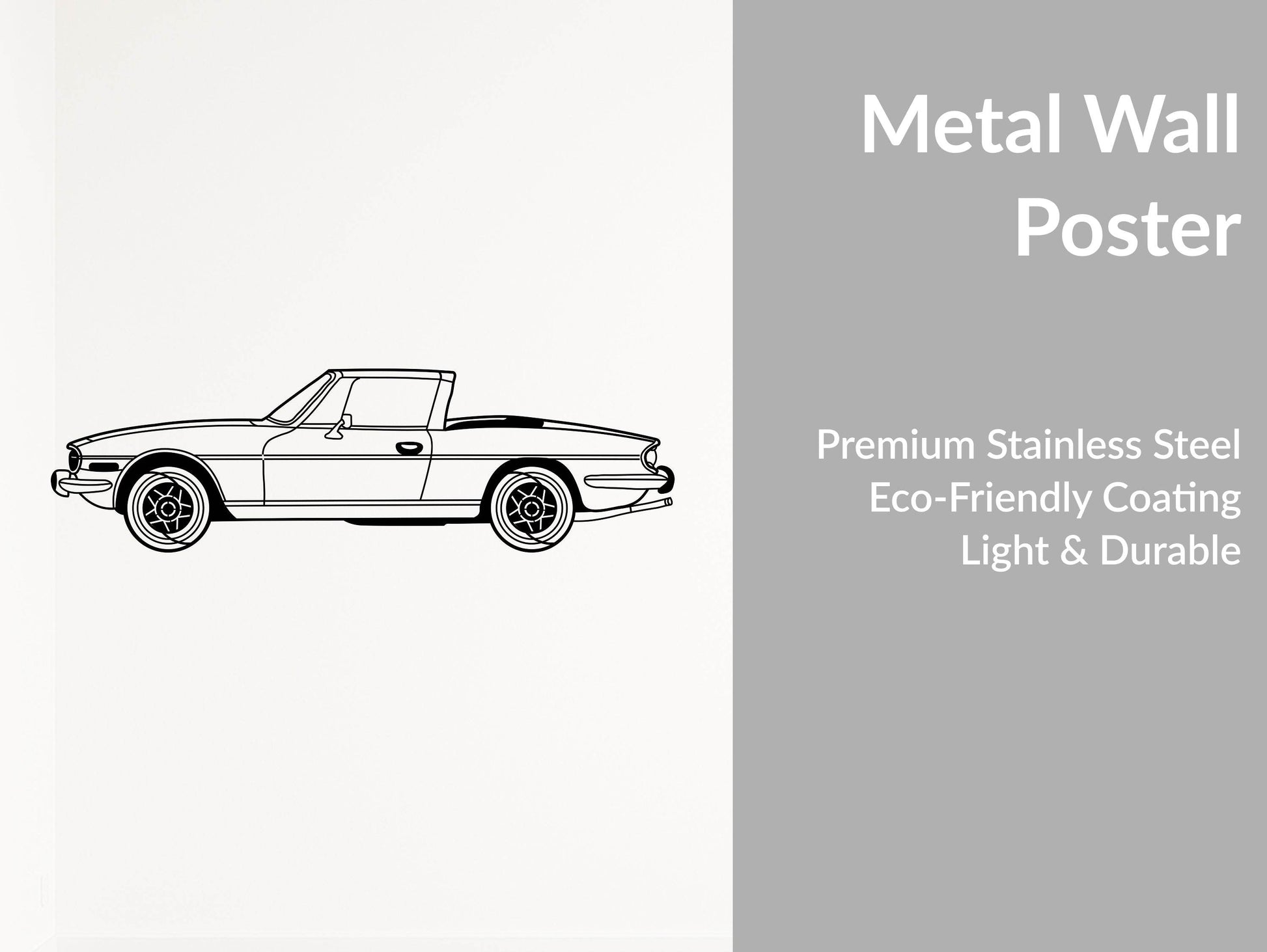 Triumph Stag Side View- Metal Wall Art - Metal Art