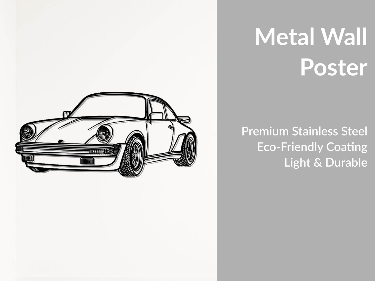 911 Turbo (930) - Metal Wall Art - Metal Art