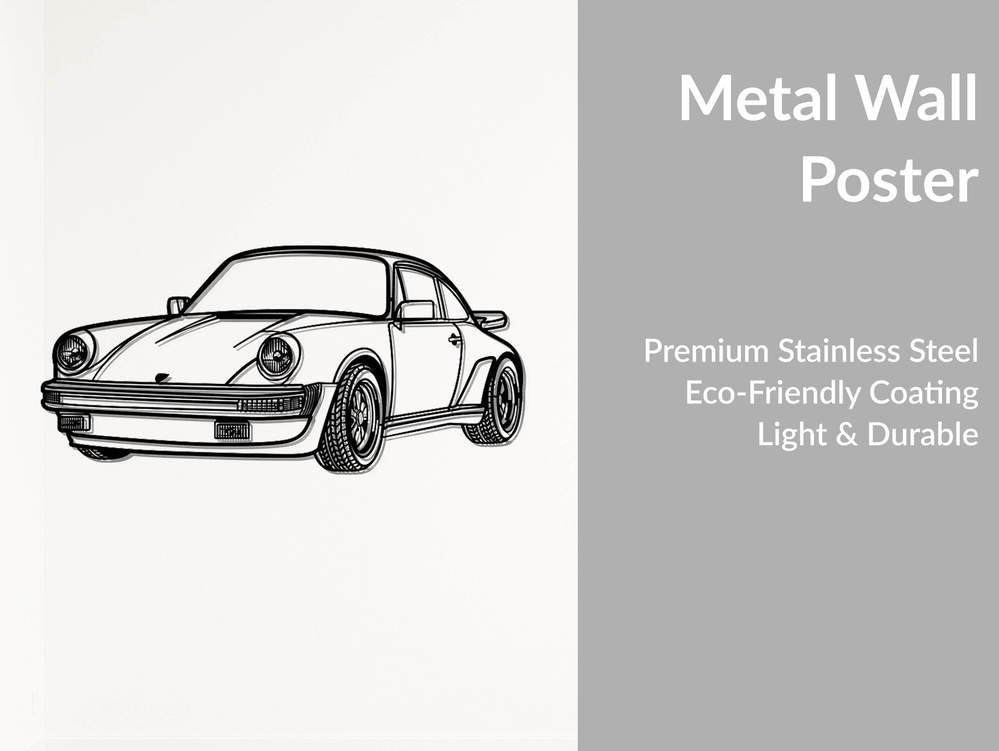 911 Turbo (930) - Metal Wall Art - Metal Art