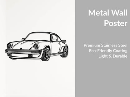 911 Turbo (930) - Metal Wall Art - Metal Art