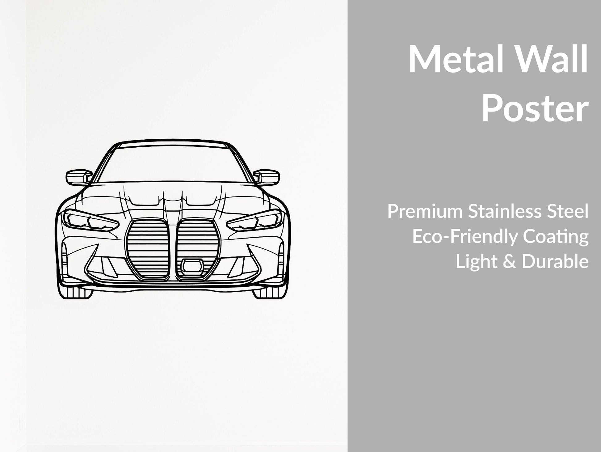 G80 M3 Front - Metal Wall Art - Metal Art