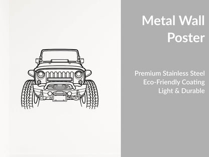Wrangler Offroad Front - Metal Wall Art - Metal Art