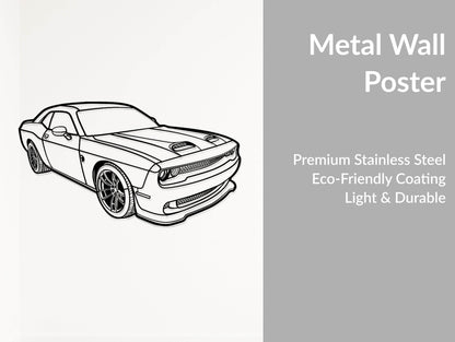 Challenger Hellcat Perspective - Metal Wall Art - Metal Art