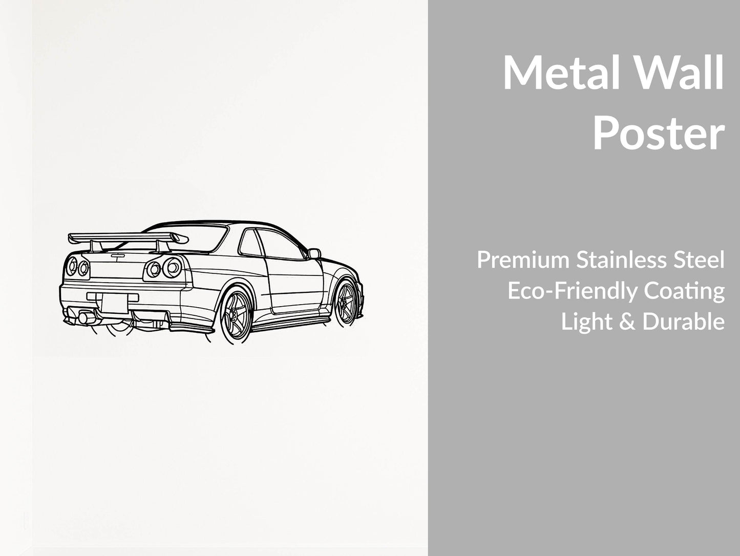 R34 GTR Nismo - Metal Wall Art - Metal Art