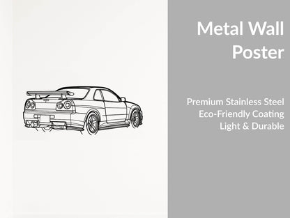 R34 GTR Nismo - Metal Wall Art - Metal Art