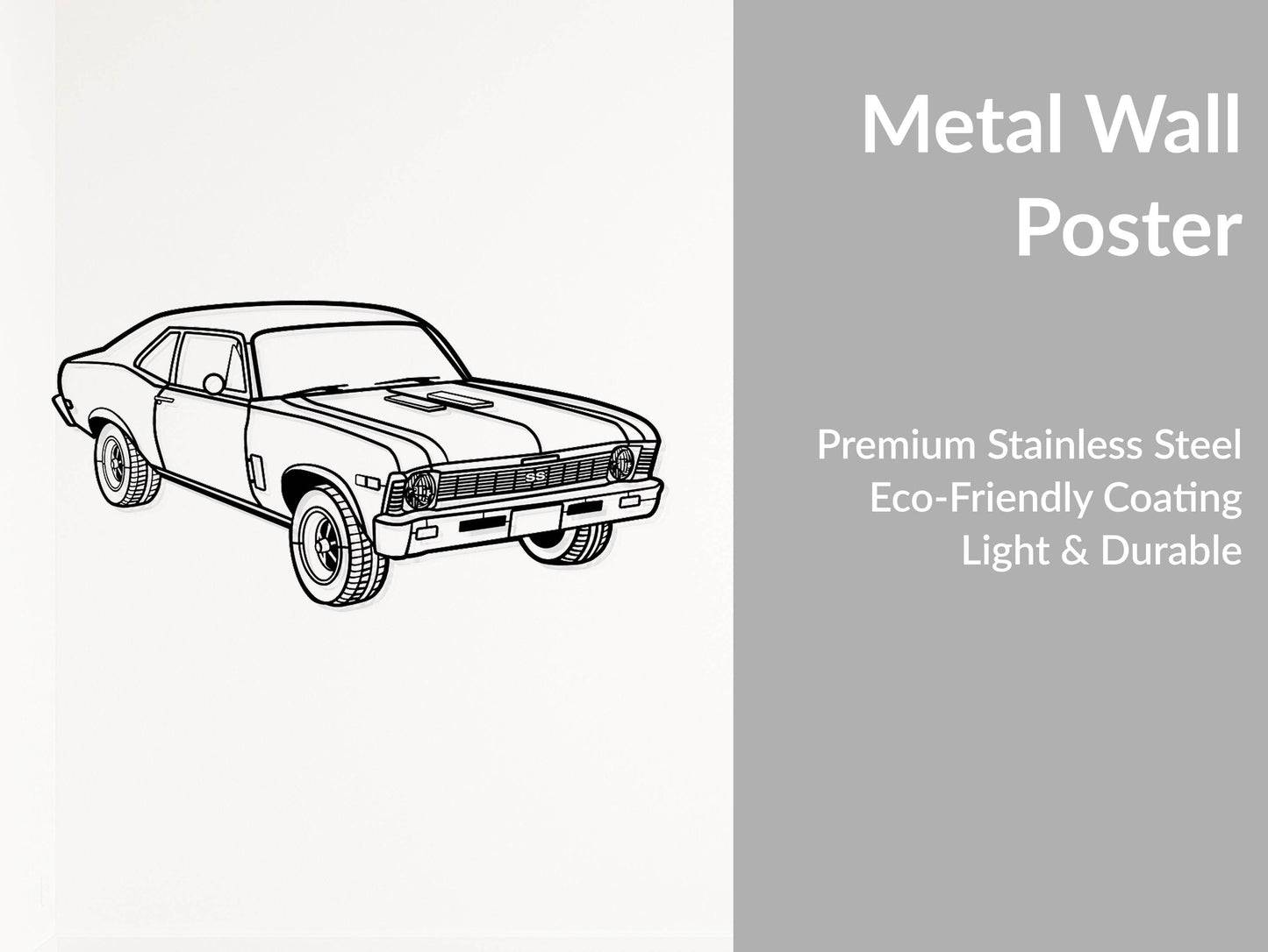 1969 Nova Yenko Perspective - Metal Wall Art - Metal Art