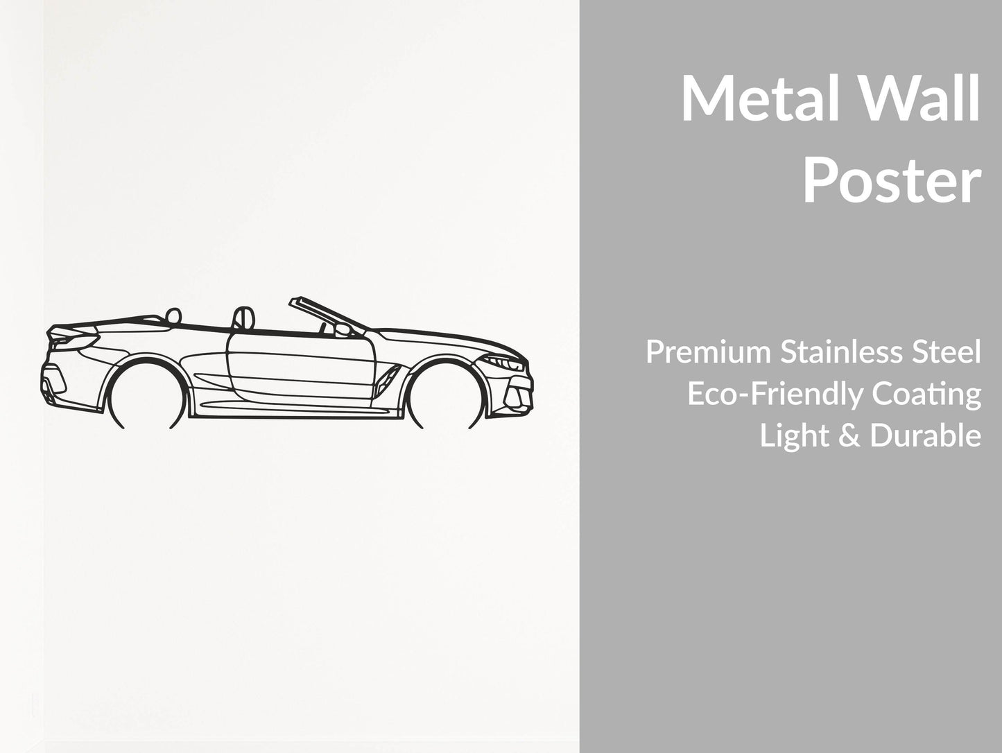 8 Series Convertible (G14) - Metal Wall Art - Metal Art