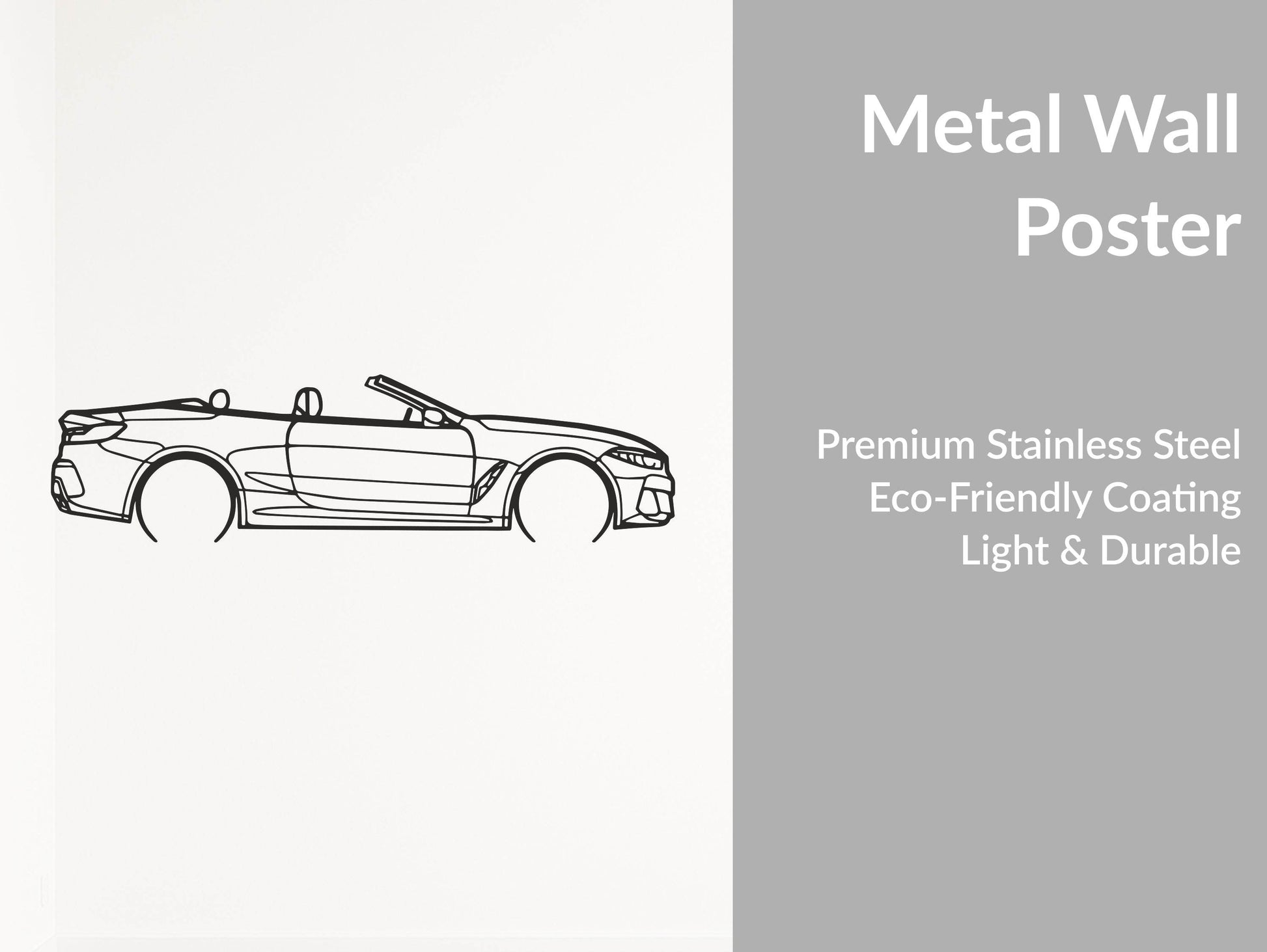 8 Series Convertible (G14) - Metal Wall Art - Metal Art