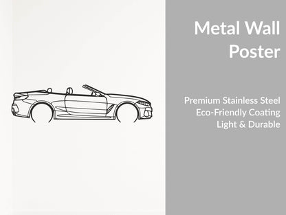 8 Series Convertible (G14) - Metal Wall Art - Metal Art