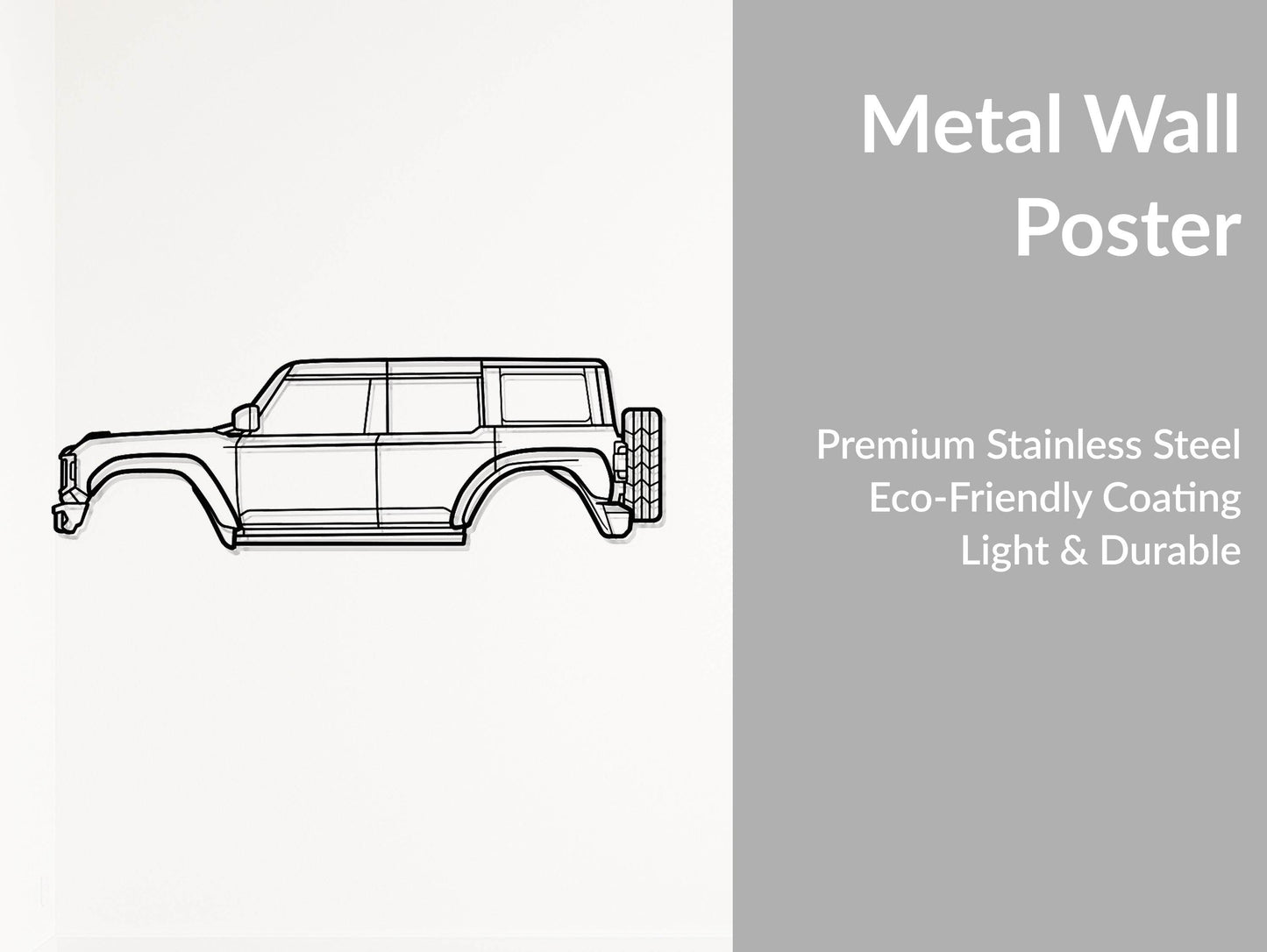 Bronco 4-door - Metal Wall Art - Metal Art