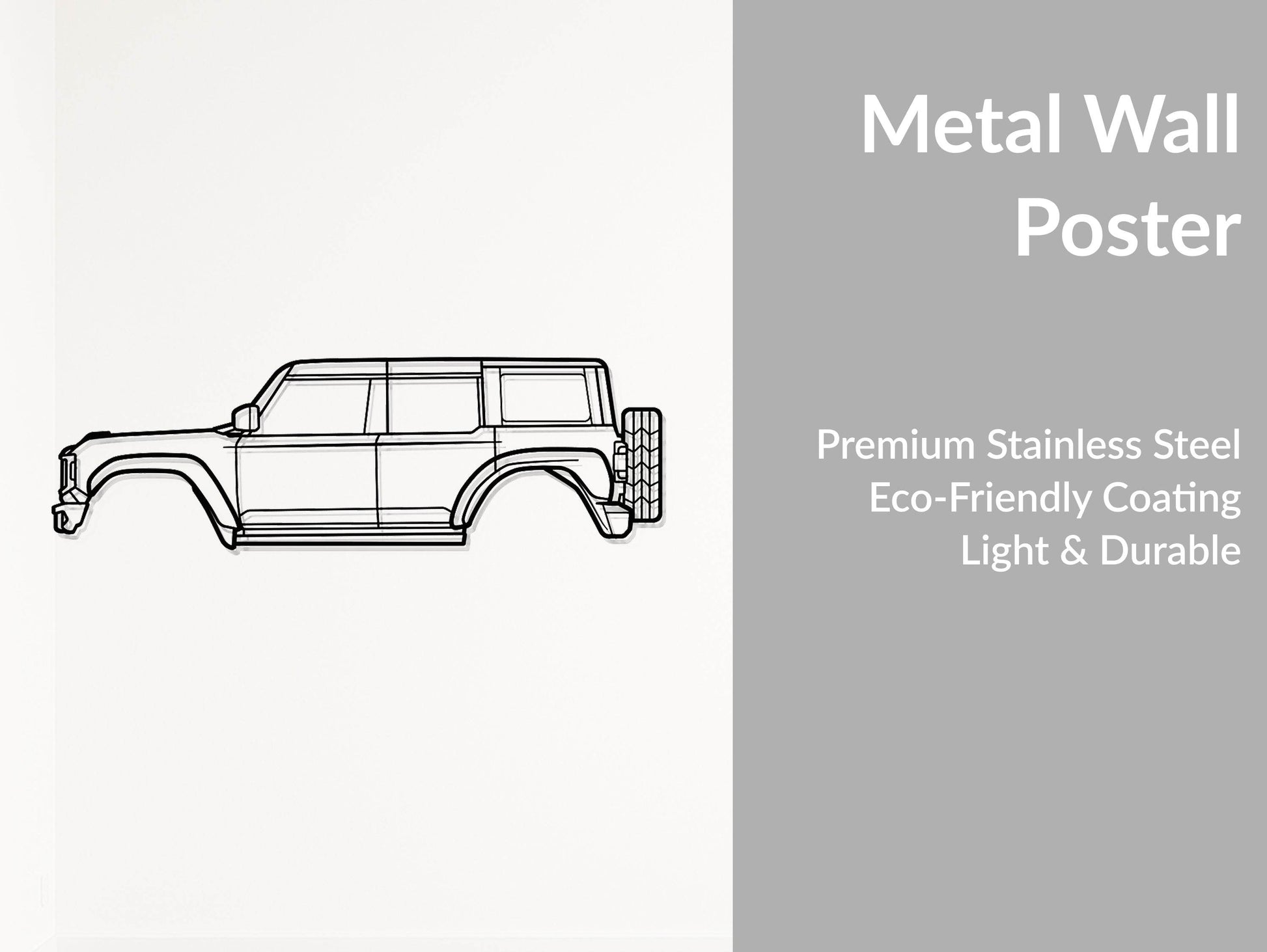 Bronco 4-door - Metal Wall Art - Metal Art