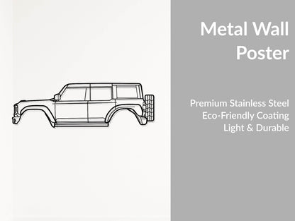 Bronco 4-door - Metal Wall Art - Metal Art