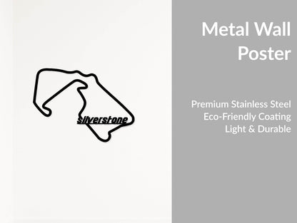 Silverstone Formula 1 Circuit - Metal Wall Art - Metal Art