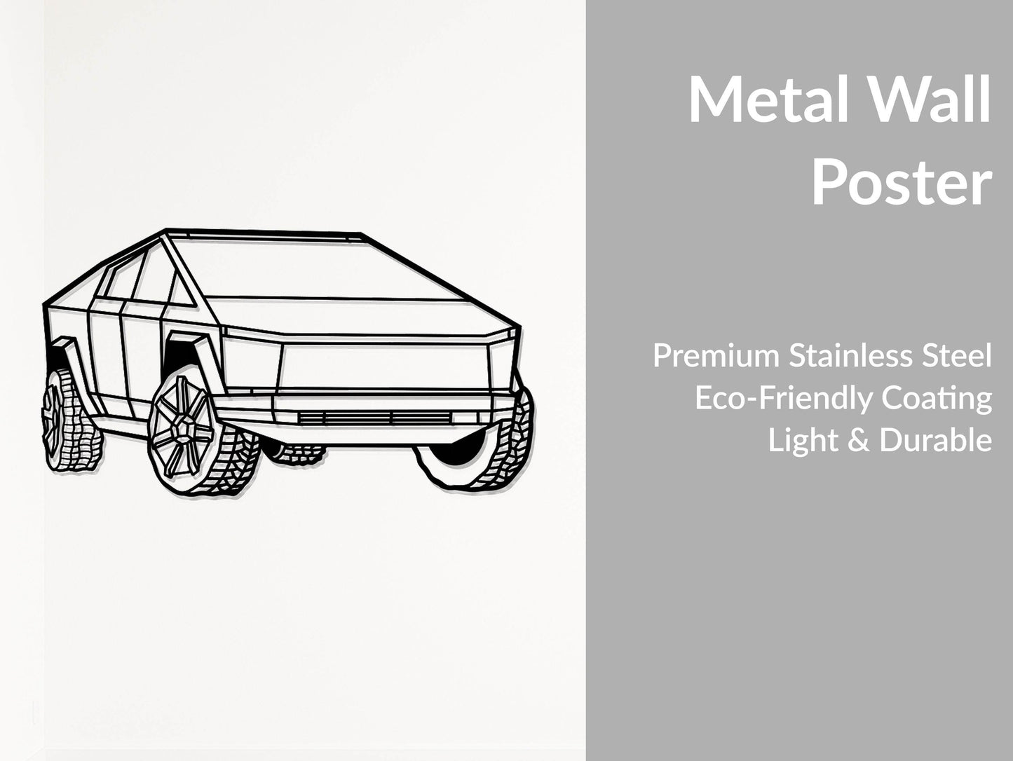 Cybertruck - Metal Wall Art - Metal Art