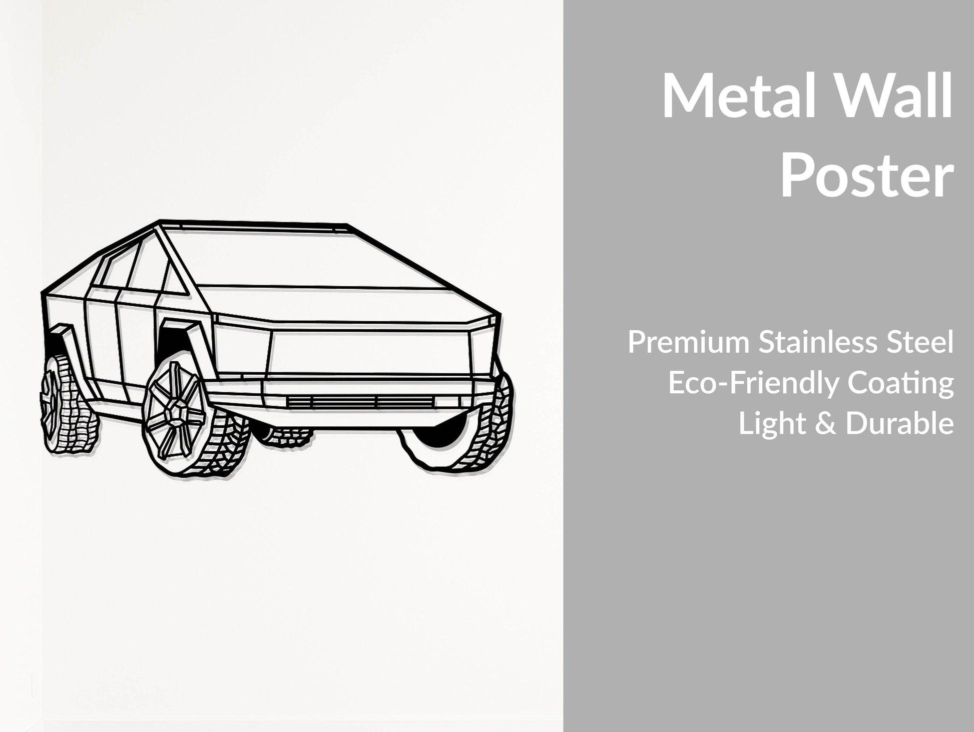 Cybertruck - Metal Wall Art - Metal Art