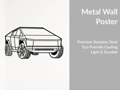Cybertruck - Metal Wall Art - Metal Art