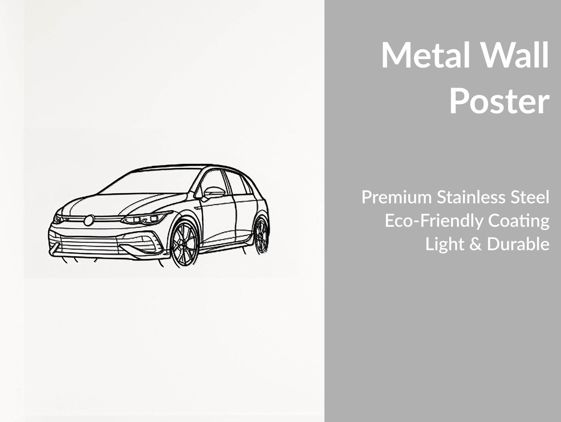 Golf R 2023 - Metal Wall Art - Metal Art