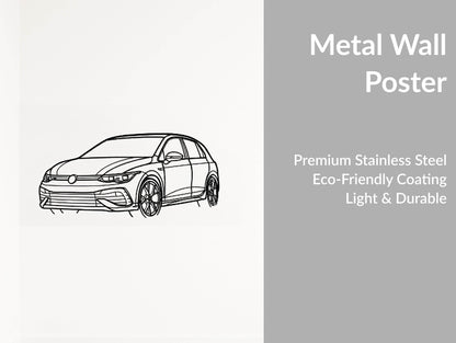 Golf R 2023 - Metal Wall Art - Metal Art