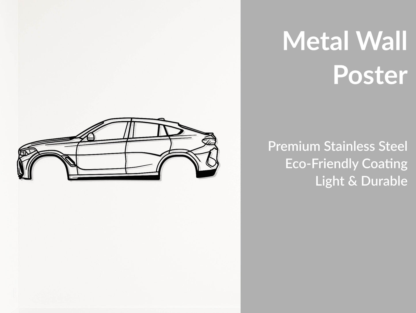 X6 M F96 3rd Gen - Metal Wall Art - Metal Art
