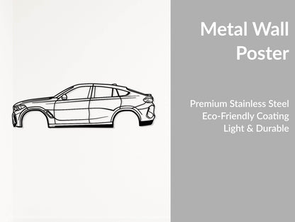 X6 M F96 3rd Gen - Metal Wall Art - Metal Art