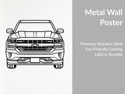 Silverado 1500 Z71 - Metal Wall Art - Metal Art