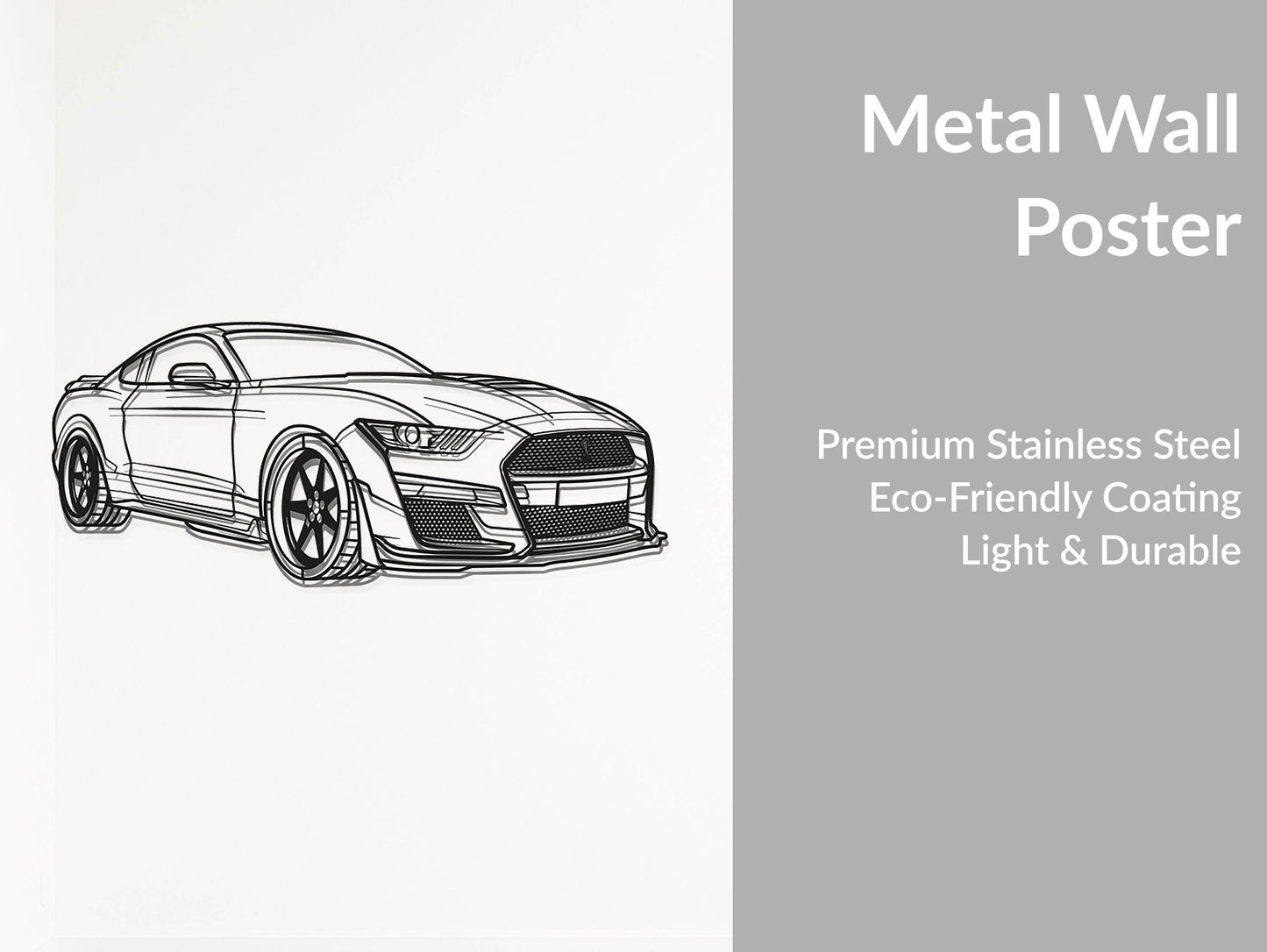 Mustang Shelby GT500 - Metal Wall Art - Metal Art