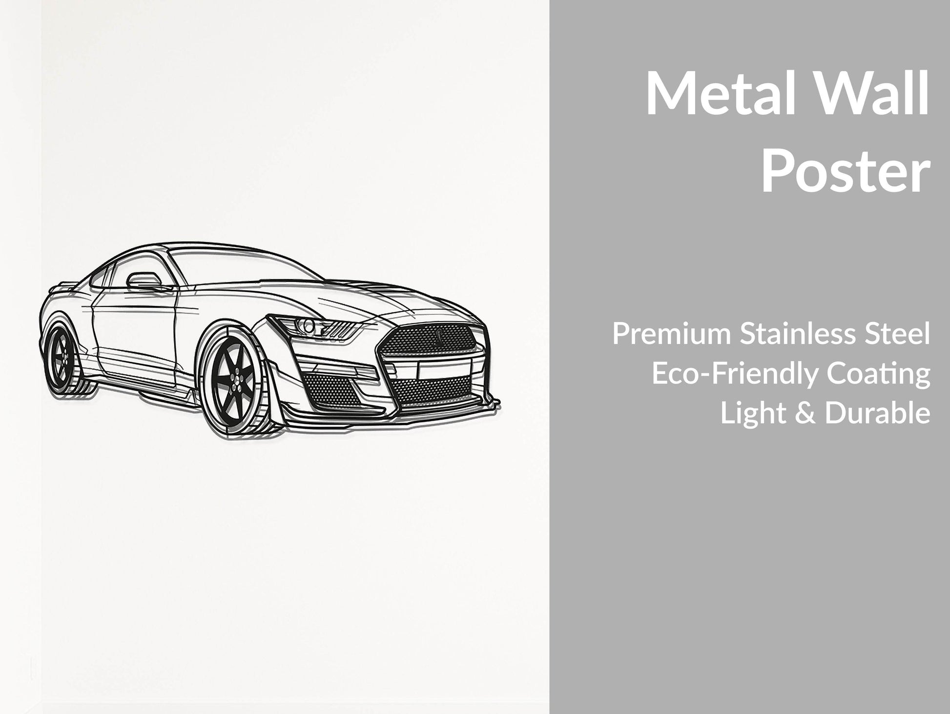 Mustang Shelby GT500 - Metal Wall Art - Metal Art